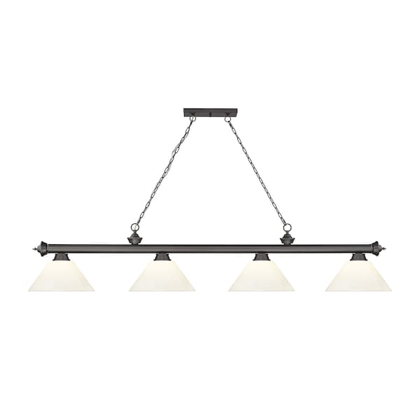 Cordon 4 Light Billiard, Bronze & White